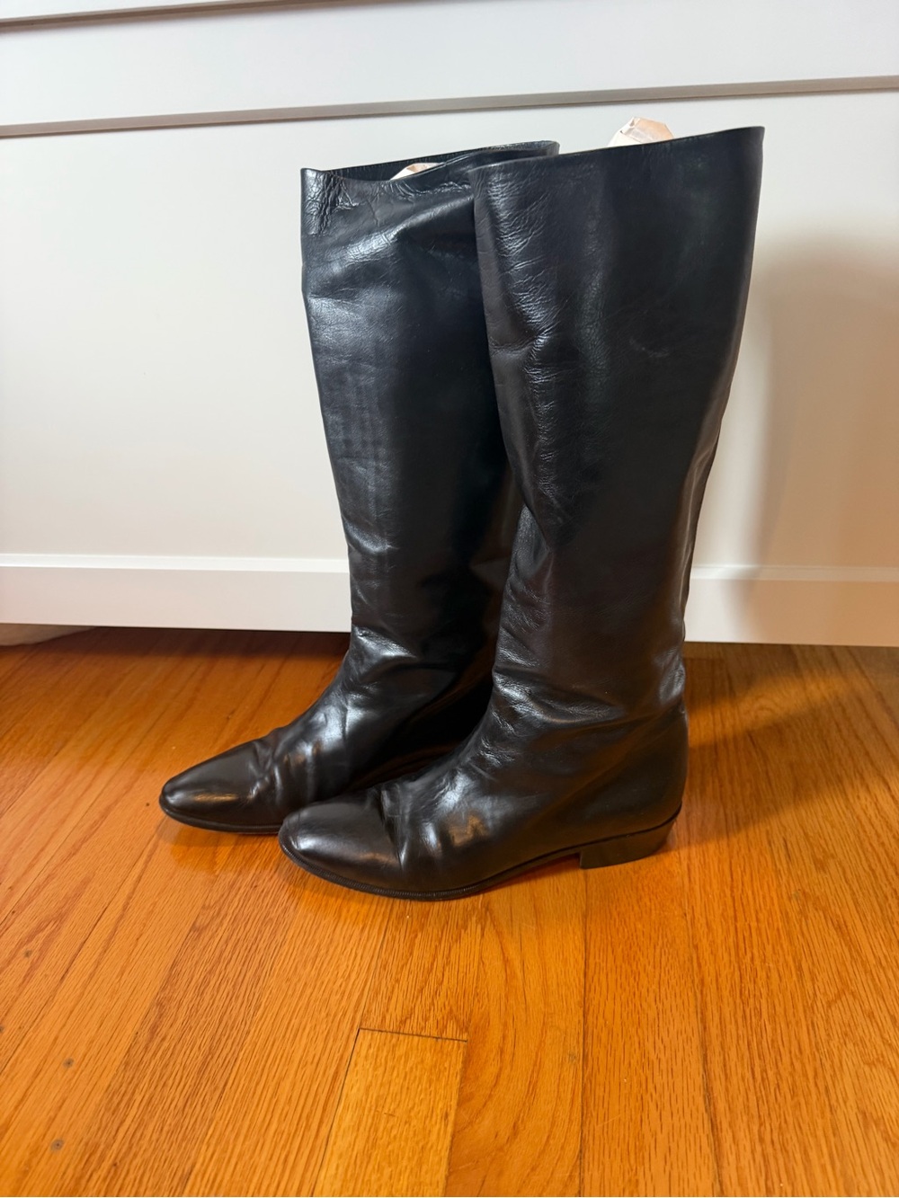 Anne Klein Black Leather tall Boots
